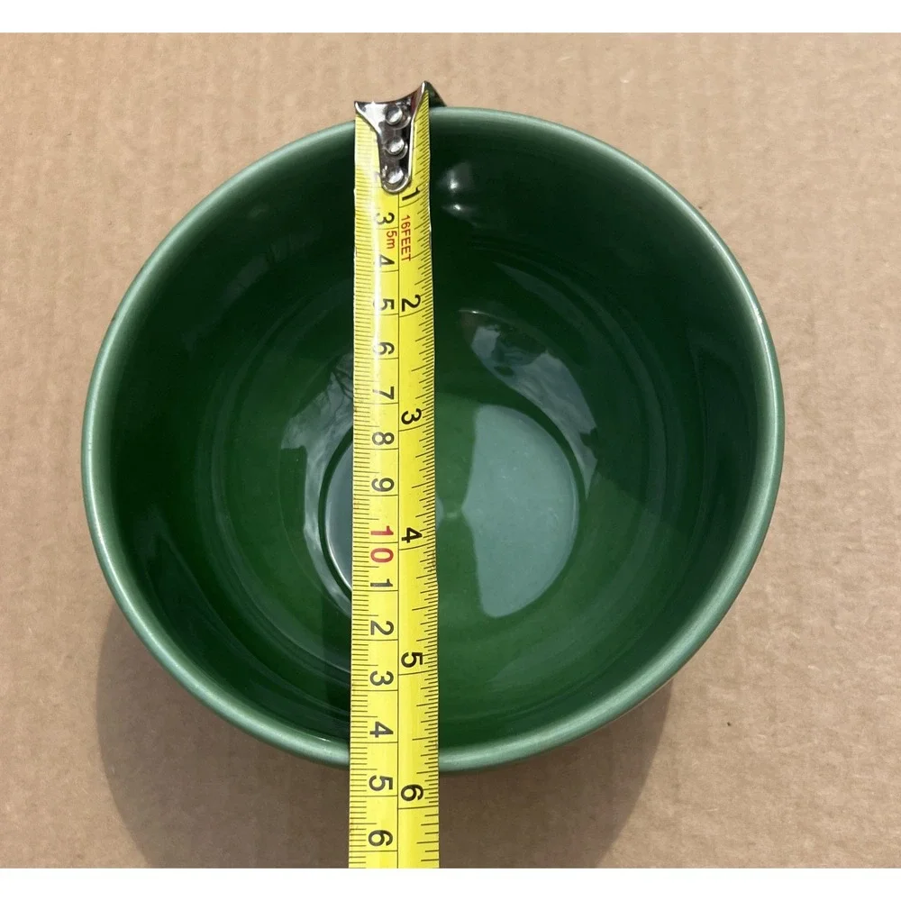 Tabletops Gallery Westwood Green Ceramic Bowl Textured Dishwasher Microwave Safe
